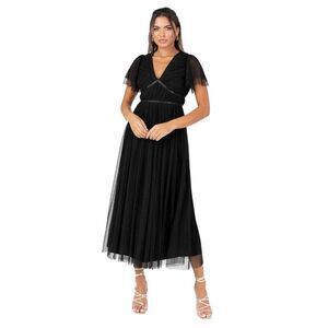 Anaya With Love Womens/Ladies Ribbon Midi Dress / Black